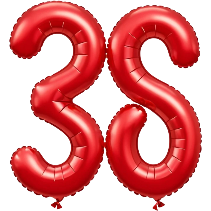 Balloons that say 30 in shape emoji