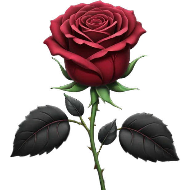 Black rose emoji