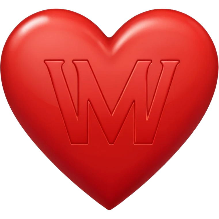 the letters M + V, in a heart  emoji