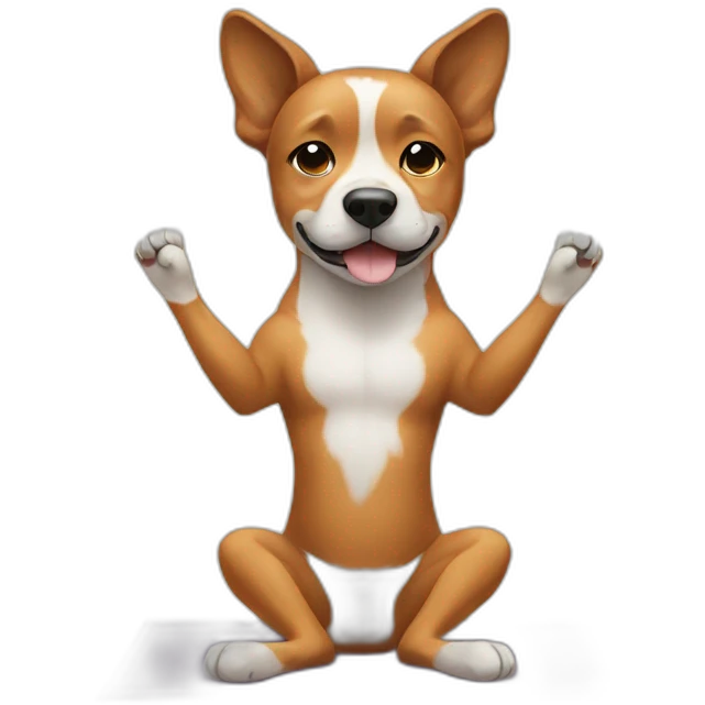 dog doing yoga emoji