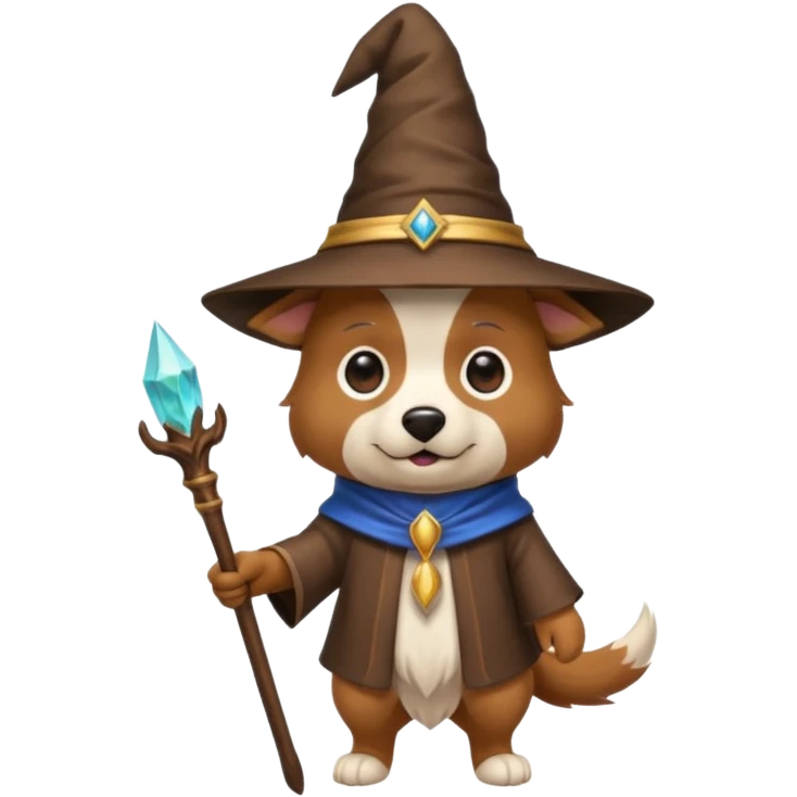 Dog wizard emoji