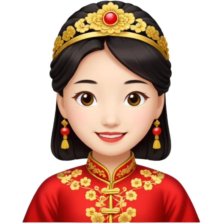 chinese girl in traditional costume emoji