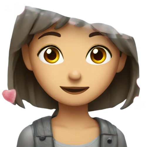 Raining hearts emoji