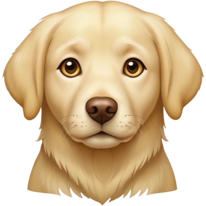 Yellow long-haired Labrador emoji