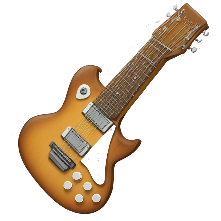 6 string guitar head emoji
