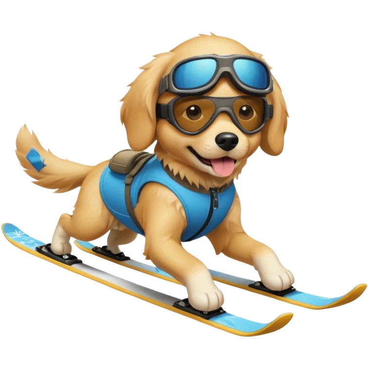 dog skiing  emoji