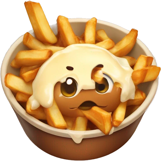 Poutine qui mange une poutine emoji