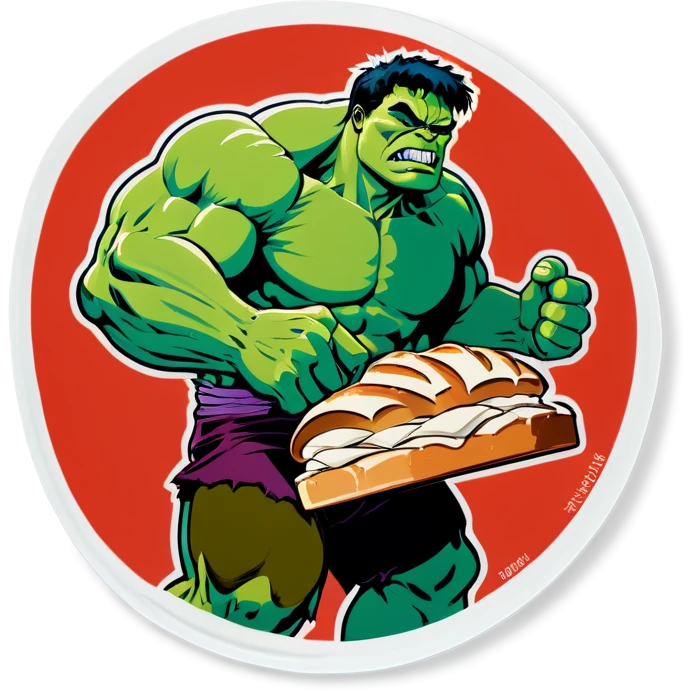 Hulk baking sourdough  emoji