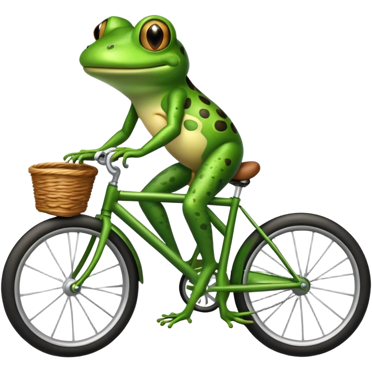 Frog on a bike emoji