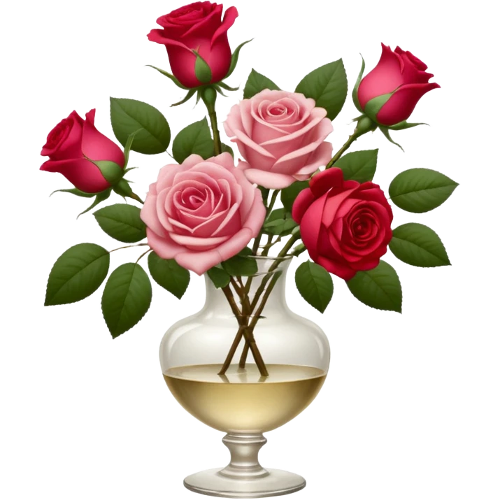 Roses in glass vase painting by Henri Fantin-Latour emoji