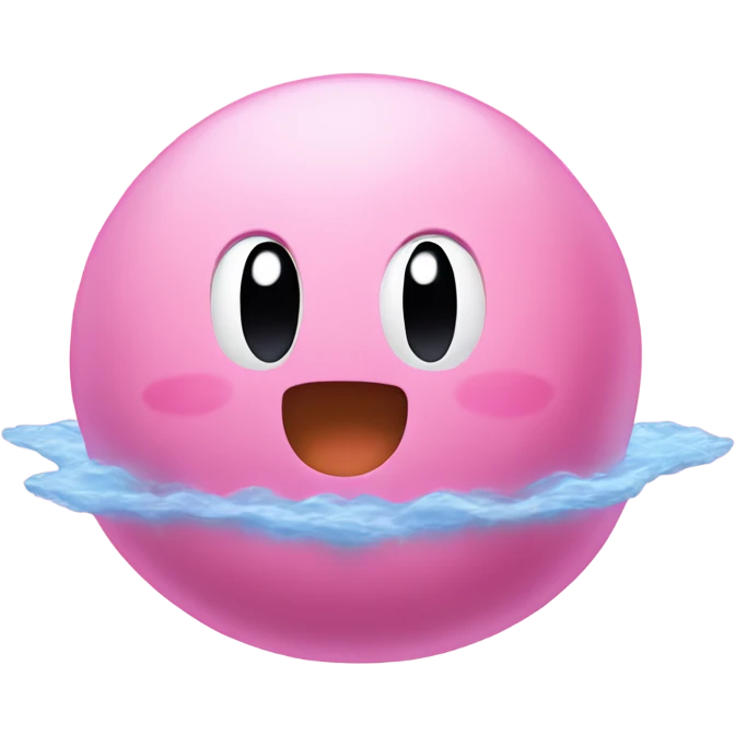 Kirby floating emoji