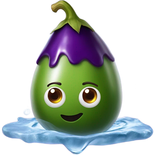Aubergine sous la douche emoji