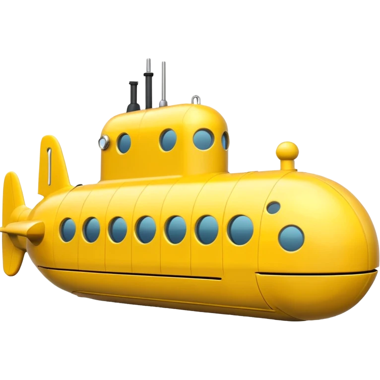 single submarine in cartoon  emoji