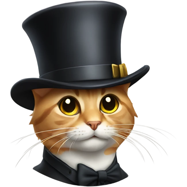 Cat with tophat emoji