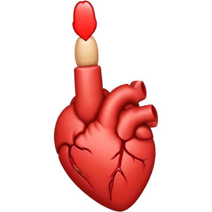 Middle finger with heart emoji