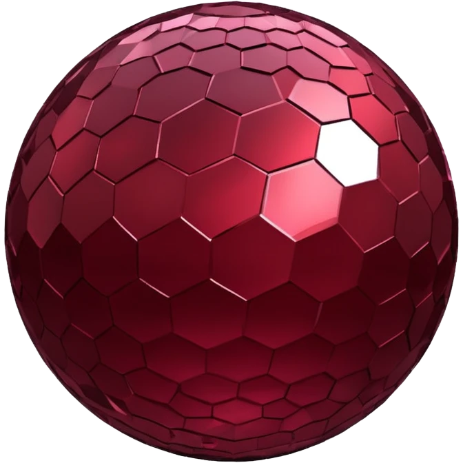 metallic burgundy disco ball emoji