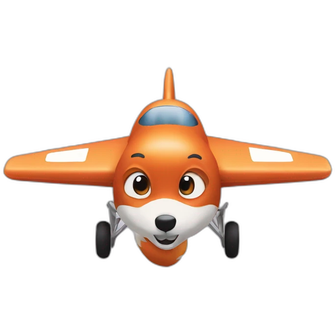 fox in plane emoji