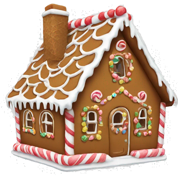 gingerbread house emoji