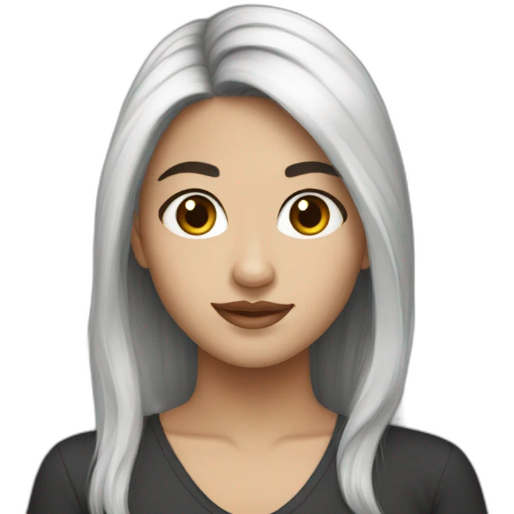 white skin tone black hair Nepali girl emoji