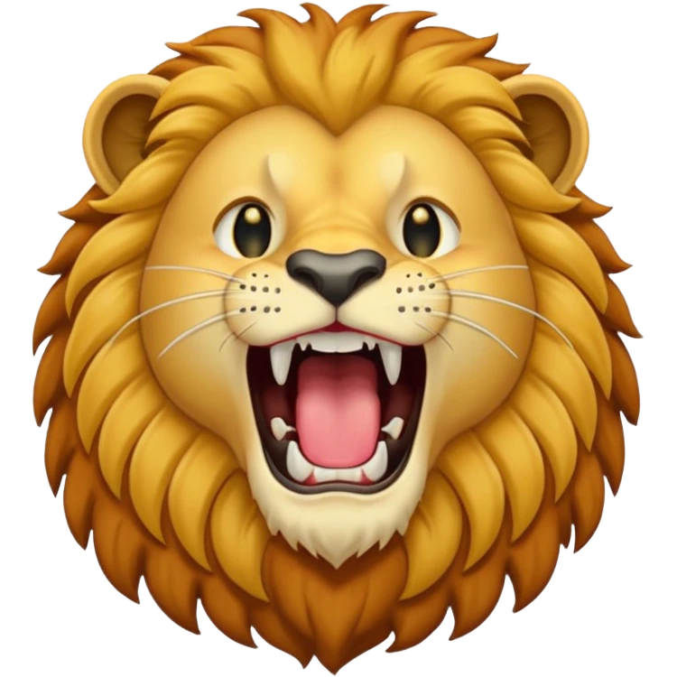 lion month open yellwo emoji