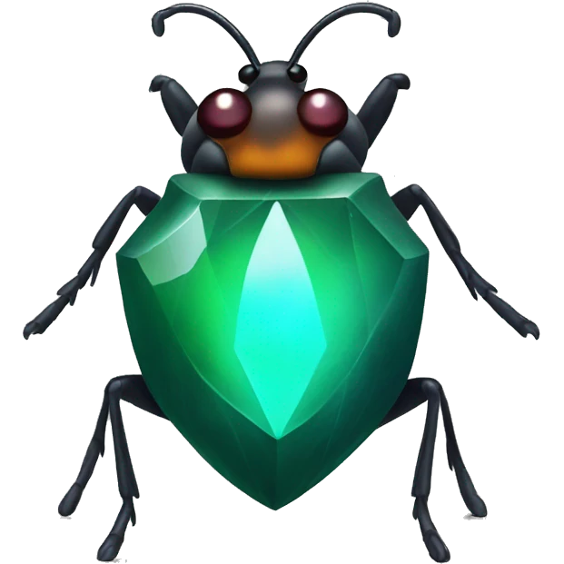 bug with a gem body emoji
