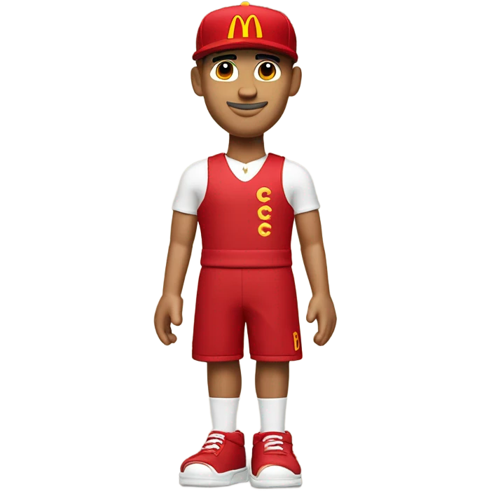 Jayson Tatum in a McDonald’s uniform full body emoji