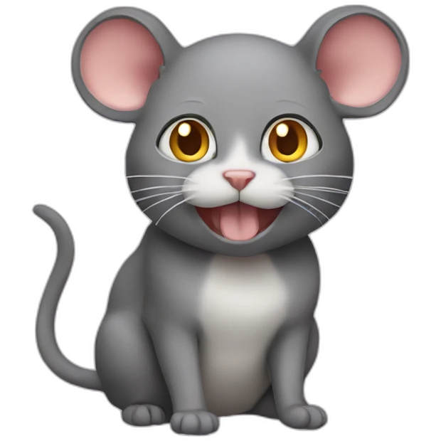 mouse-eating-cat emoji
