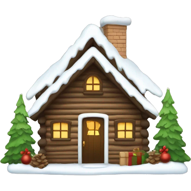 Christmas cabin emoji