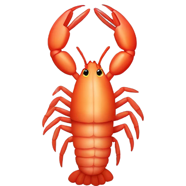 shrimp heart adorned with shrimp garland  emoji