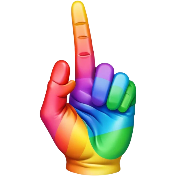 rainbow middle finger  emoji