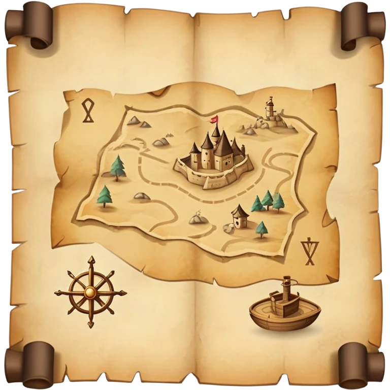 Treasure map emoji