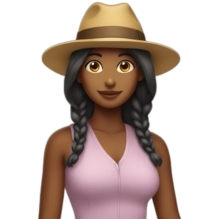 Girl with hat emoji