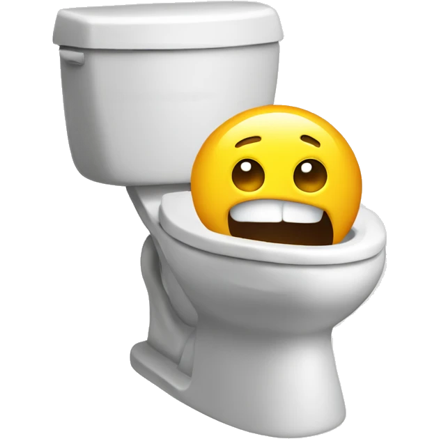 toilet with head popping out of the toilet  emoji