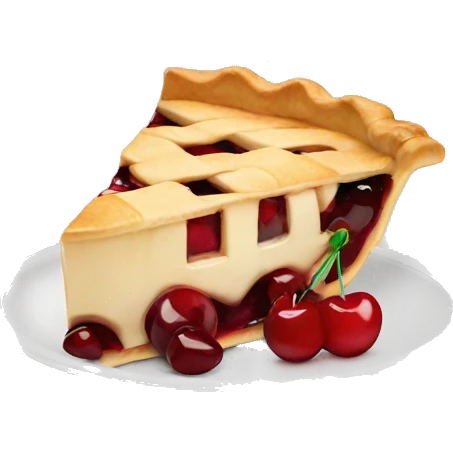 pie with cherry emoji