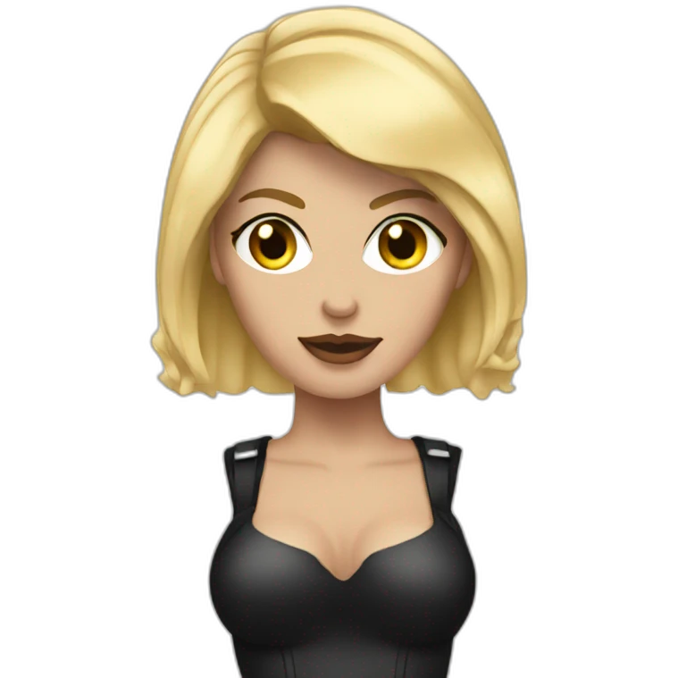 Dominatrix with blonde hair emoji
