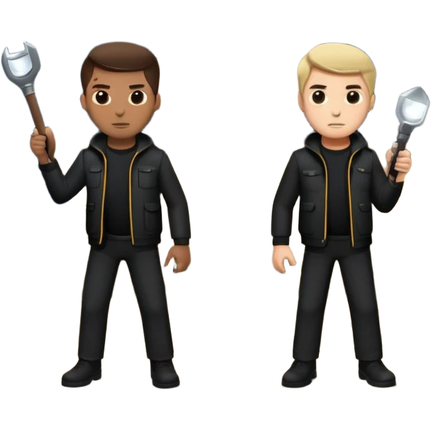 two guys trespassing a house emoji