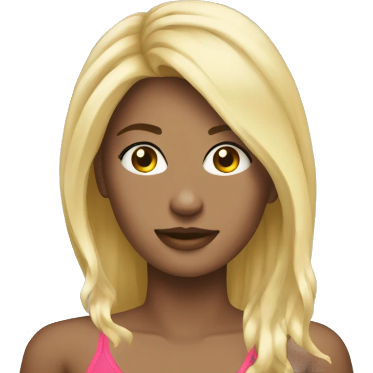 blonde hair in bikini emoji
