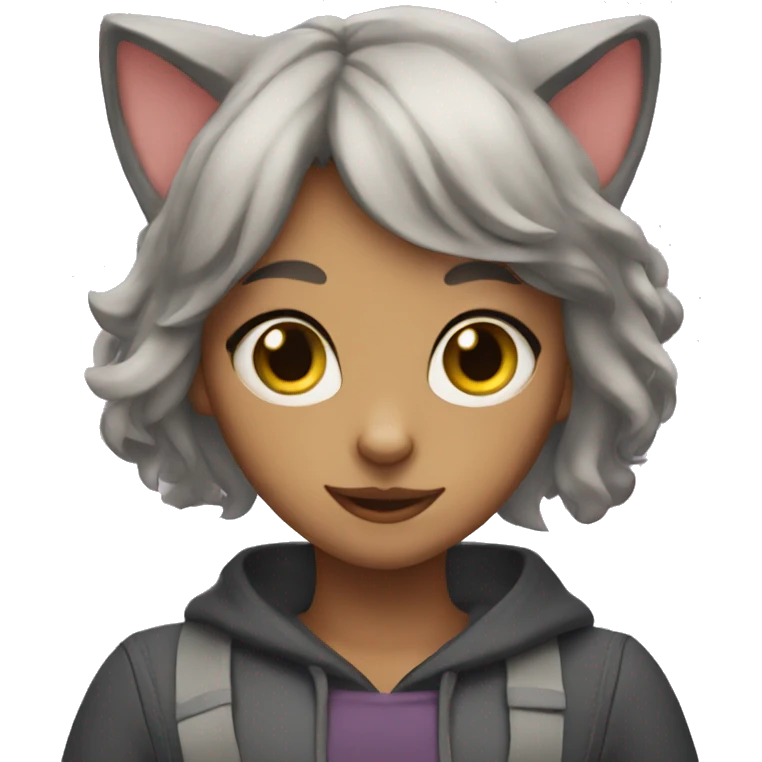 Cat girl emoji