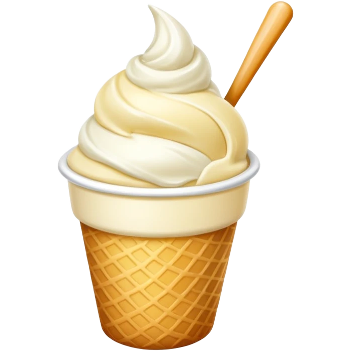 Vanilla with no cone emoji