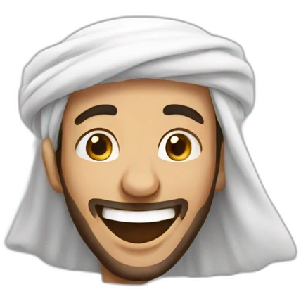 Arabic man Laughing  emoji