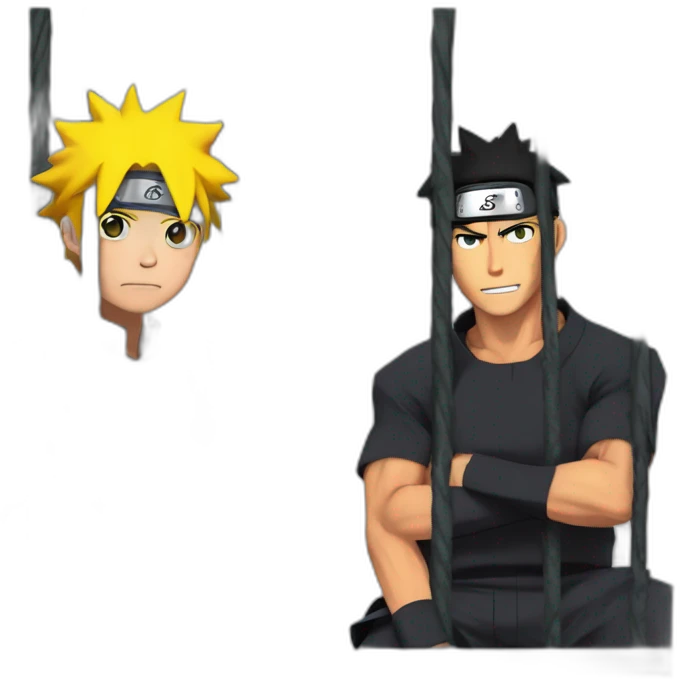 Naruto in prison with cr7 emoji