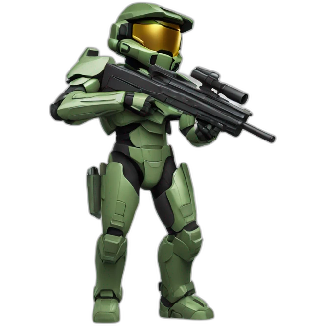 Master chief with rifle emoji