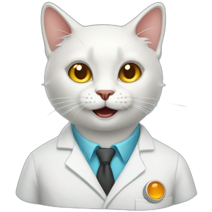 scientist cat gone mad emoji