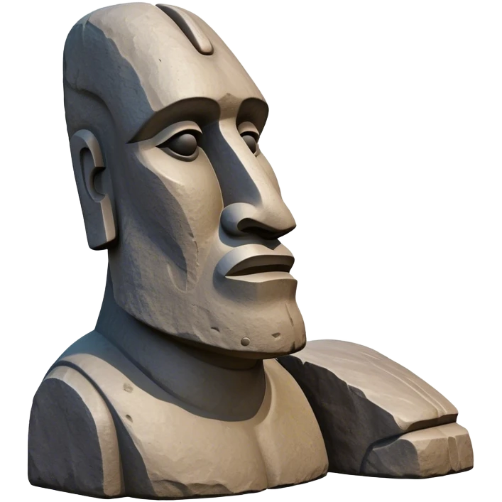 easter island statue side view emoji