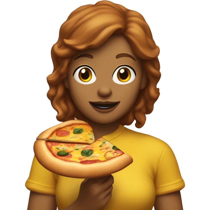 April O’Neil eating pizza emoji