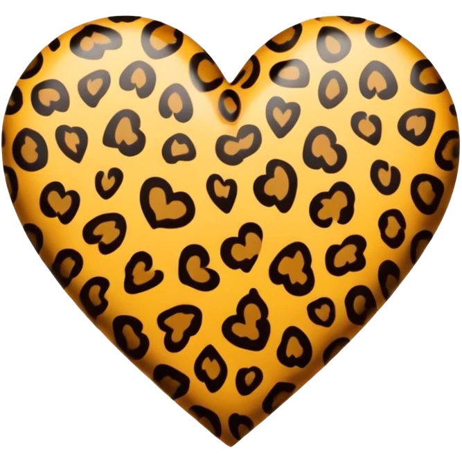 Animal print heart emoji