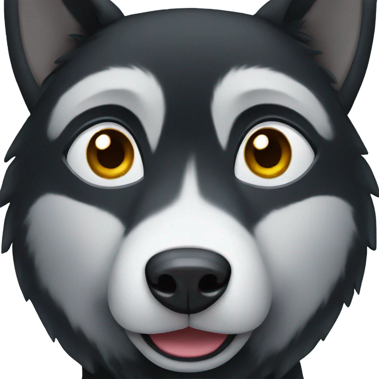 Black husky emoji