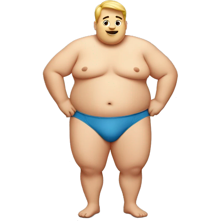 Fat boy with underwear on emoji