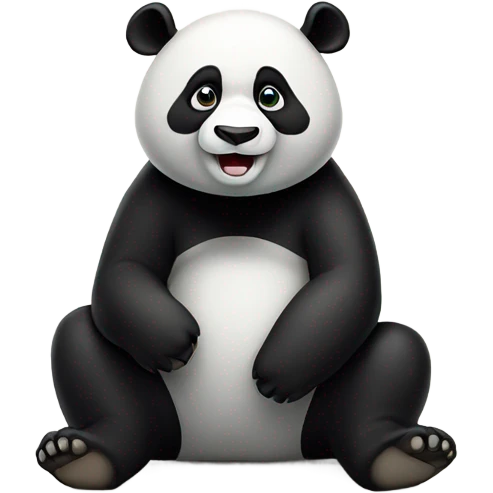 Panda poopin emoji