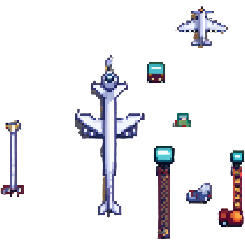 construction site and airport emoji